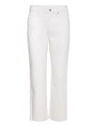 Straight-Fit Cropped Jeans Bottoms Jeans Straight-regular White Mango