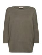 Fqj -Pu Tops Knitwear Jumpers Khaki Green FREE/QUENT