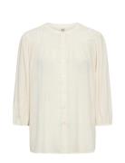 Sc-Calypso Tops Blouses Long-sleeved Cream Soyaconcept