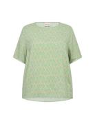 Wa-Charlott Tops Blouses Short-sleeved Green Wasabiconcept