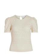 Vichikka Puff O-Neck S/S Top - Noos Tops T-shirts & Tops Short-sleeved...