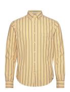 Reg Dobby Stripe Shirt Tops Shirts Casual Yellow GANT