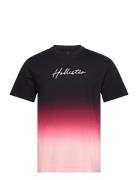 Hco. Guys Graphics Tops T-shirts Short-sleeved Black Hollister