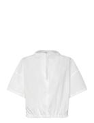 Jilly Shirt Tops Blouses Short-sleeved White Stylein