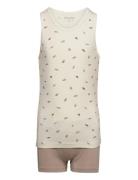 Underwear Set Boys Undertøysett Beige Minymo