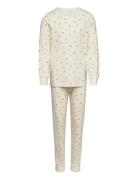 Pyjamas Boys Pyjamas Sett Beige Minymo