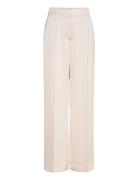 D6Jules Satin Pants Bottoms Trousers Straight Leg Cream Dante6