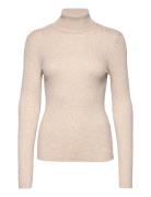 Slflydia Costa Ls Knit Rollneck B Noos Tops Knitwear Turtleneck Cream ...