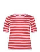 Kcmalia Wide Stripe Knit Tops Knitwear Jumpers Red Kaffe Curve