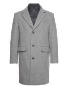 Slhjoseph Wool Coat Noos Ullfrakk Frakk Grey Selected Homme