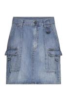 Viktoria Utility Mini Skirt Wmn Kort Skjørt Blue G-Star RAW