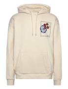 Dorian Hoodie Tops Sweat-shirts & Hoodies Hoodies Cream Les Deux