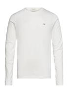 Slim Shield Ls T-Shirt Tops T-shirts Long-sleeved White GANT