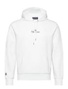 Logo Double-Knit Hoodie Tops Sweat-shirts & Hoodies Hoodies White Polo...