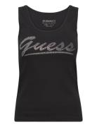 Logo Tank Top Tops T-shirts & Tops Sleeveless Black GUESS Jeans