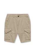 Kobmaxwell Cargo Short Pnt Noos Bottoms Shorts Beige Kids Only