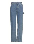 High Rise Straight Bottoms Jeans Straight-regular Blue Calvin Klein Je...