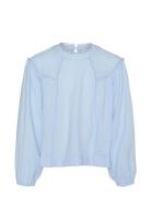 Vmchris Detail Ls Top Wvn Girl Tops Blouses & Tunics Blue Vero Moda Gi...