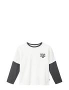 Nkmkelias Ls Loose Top Tops T-shirts Long-sleeved T-shirts White Name ...