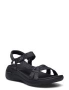 Womens Gowalk Arch Fit - Elite Sandal Flate Sandaler Black Skechers