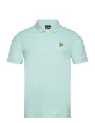 Plain Polo Shirt Tops Polos Short-sleeved Blue Lyle & Scott