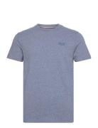 Essential Logo Emb Tee Tops T-shirts Short-sleeved Blue Superdry