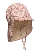 Summer Hat W. String Solhatt Pink En Fant