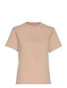 Crew-Neck Regular Tops T-shirts Short-sleeved Beige Bread & Boxers