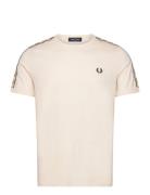 C Tape Ringer T-Shirt Tops T-shirts Short-sleeved Cream Fred Perry