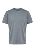 Slhaspen Ss O-Neck Tee Noos Tops T-shirts Short-sleeved Grey Selected ...