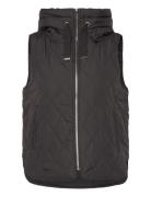 Iktraiw Hood Waistcoat Vests Padded Vests Black InWear