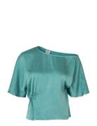 Margeaux Tops Blouses Short-sleeved Blue Baum Und Pferdgarten