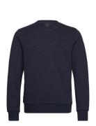 Am Embossed Crew Tops Sweat-shirts & Hoodies Sweat-shirts Navy Hackett...