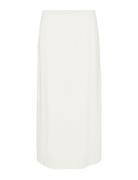 Vmmymilo Hw 7/8 Skirt Wvn Ga Knelangt Skjørt White Vero Moda