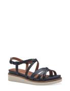 Women Sandals Flate Sandaler Navy Tamaris