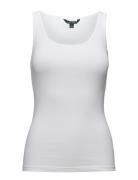 Stretch Cotton Tank Top Tops T-shirts & Tops Sleeveless White Lauren R...