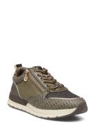 Women Lace-Up Lave Sneakers Khaki Green Tamaris