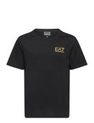 T-Shirt Tops T-shirts Short-sleeved Black EA7