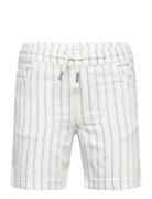 Striped Cotton Bermuda Shorts Bottoms Shorts White Mango