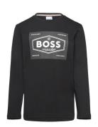 Long Sleeve T-Shirt Tops T-shirts Long-sleeved T-shirts Black BOSS