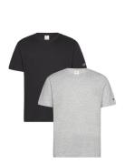 2 Pack Ss Tee Tops T-shirts Short-sleeved Grey Champion