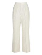 Straight Striped Trousers Bottoms Trousers Straight Leg Cream Mango