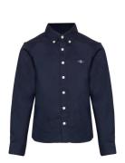 Shield Oxford Bd Shirt Tops Shirts Long-sleeved Shirts Navy GANT