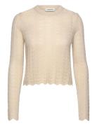 Cordellmd Short O-Neck Tops Knitwear Jumpers Beige Modström