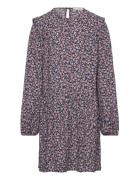 Flower Print Dress Dresses & Skirts Dresses Casual Dresses Long-sleeve...