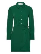 Short Shirt Dress Kort Kjole Green Mango