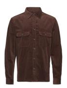 Corduroy Pockets Overshirt Tops Overshirts Brown Mango