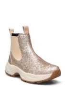 Silje Glitter Shoes Boots Ankle Boots Ankle Boots Flat Heel Gold WODEN