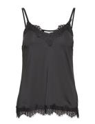 Cc Heart Lace Top Tops Blouses Sleeveless Black Coster Copenhagen