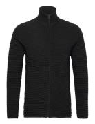 Sdstruan Ca 6182904, Knit Tops Knitwear Full Zip Jumpers Black Solid